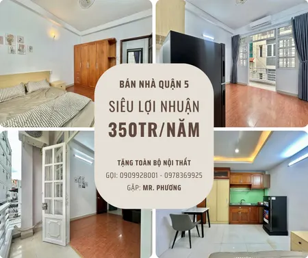 Bán nhanh căn hộ Huỳnh Mẫn Đạt, Phường 7, Quận 5, lợi nhuận 350 triệu/ năm, giá 10.3 tỷ